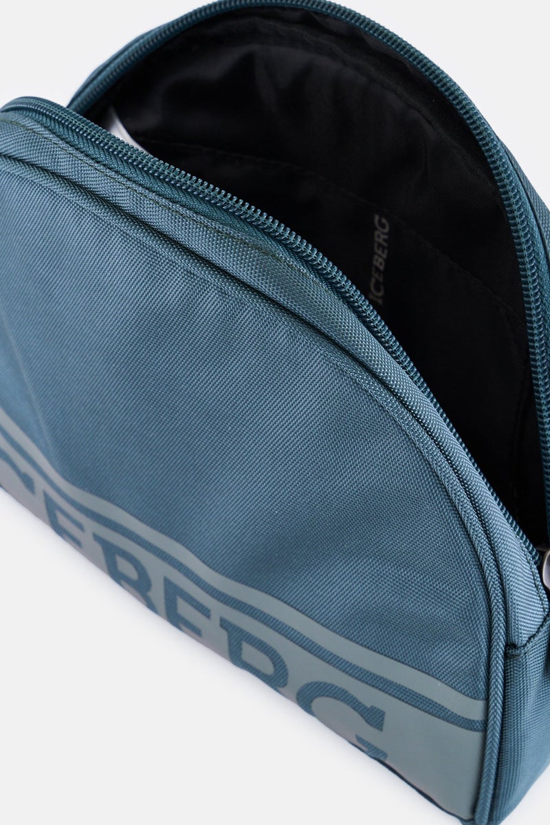 ICEBERG Men Brand Logo Vanity Bag, Green - Image 3